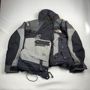 The North Face Steep Tech Jacket Woman's Small Black Grey Insulated Ski Coat
